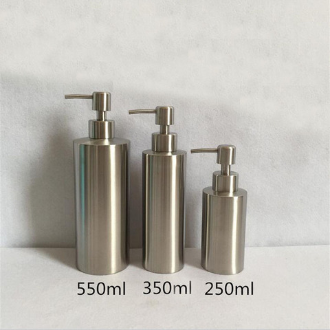 Stainless Steel 250ml 350ml 550ml Liquid soap dispenser Kitchen Bathroom Lotion Pump Bottle Multifunction Sink Detergent Supply ► Photo 1/5