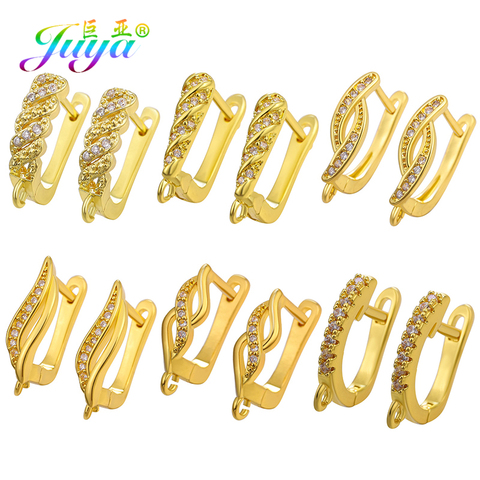 Juya DIY Earring Fittings Decorative Gold/Silver Color Earrings Hooks Accessories For Handmade Earring Jewelry Making Supplies ► Photo 1/6