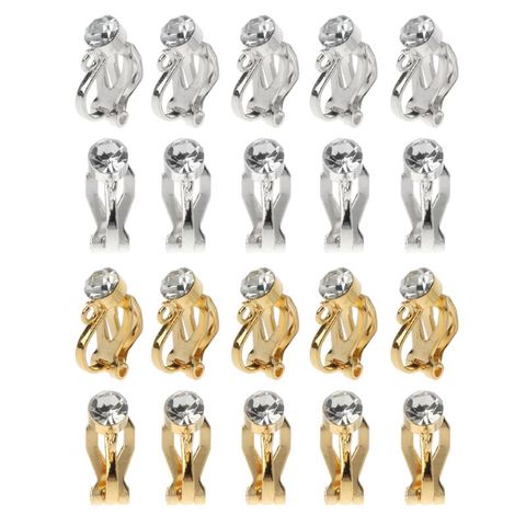 10Pcs Clip-on Earring Converter with Easy Open Loop No Pierce Ear Jewelry Making ► Photo 1/6