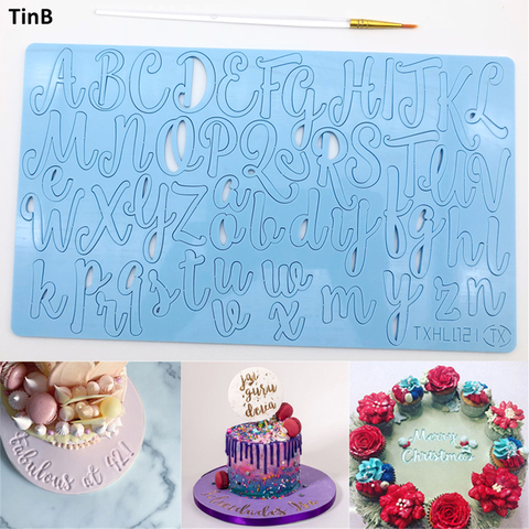 Cookie Press Stamp EMBOSSER CUTTER Alphabet Letter Number Fondant Cake Mold Tool