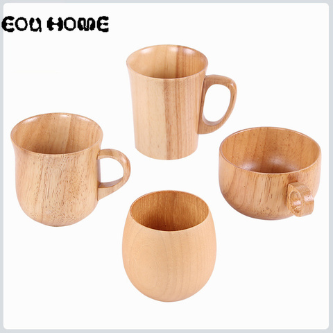 Creative Natural Jujube Wood Mugs Japan Style Breakfast Beer Milk Mug Green Tea Coffee Wooden Cup Water Bottle Home Drinkware ► Photo 1/6