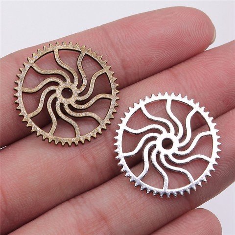 WYSIWYG 15pcs 25mm Pendant Steampunk Gear Gear Steampunk Charm Pendants For Jewelry Making Gear Steampunk Pendants ► Photo 1/3