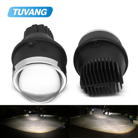 2x Universal LED Bi-xenon Fog Lights Projector Lens Driving Lamps Retrofit For Ford Honda CRV Fit Subaru Renualt Suzuki Swift ► Photo 1/6