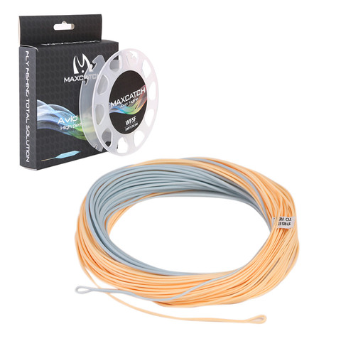 Maximumcatch 100FT 3/4/5/6/7/8WT Double Color Fly Fishing Line Weight Forward Floating Fly Line with 2 Welded Loops ► Photo 1/6