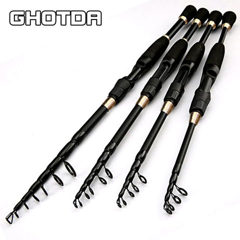 GHOTDA 1.6M 1.8M 2.1M 2.4M Lure Rod Portable Mini Telescopic Spinning Carbon Fiber Fishing Rod Pole ► Photo 1/6