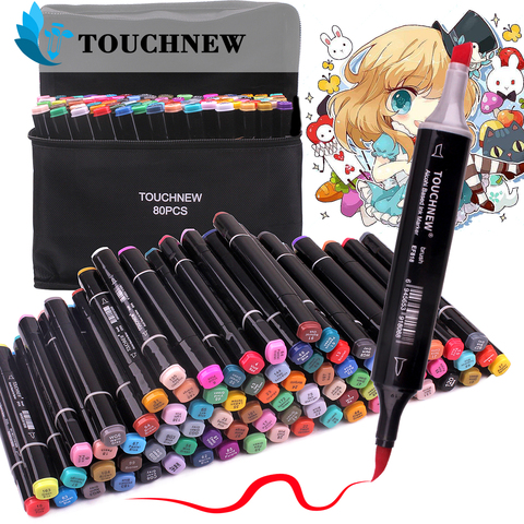 12/40/60/80 Brush Markers Dual Tips Permanent Marker Pens Art Markers for Kids, Highlighter Pen for Drawing Sketching Coloring ► Photo 1/6