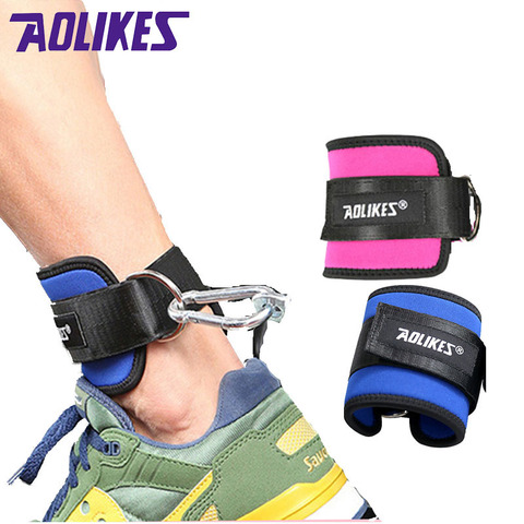 AOLIKES 1PCS Fitness Adjustable D-Ring Ankle Straps Foot Support Ankle Protector Gym Leg Pullery with Buckle Sports Feet Guard ► Photo 1/6