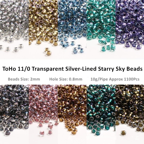 10g/Pipe 2mm 11/0 Japanese TOHO Beads Metal Inner Core Spacer Glass SeedBead For Jewelry Making DIY Handmade Accessories 1100Pcs ► Photo 1/6
