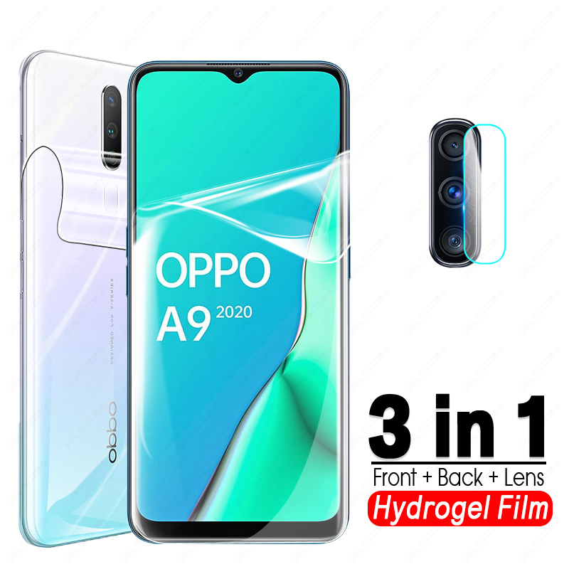 Price History Review On 3in1 For Oppo A5 A9 A5 A9 A 5 9 2020 Front Back Full Gule Hydrogel Film Camera Lens Protevtive Film Screen Protector Not Glass Aliexpress