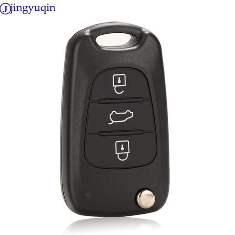 jingyuqin Uncut Blade 3 Buttons Flip Remote Key Shell For HYUNDAI I30 IX35 For Kia K2 K5 Car Keys Blank Case Cover ► Photo 1/4