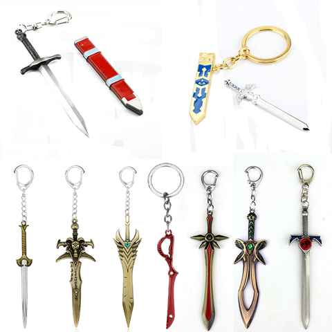 Sword Keychain Men Cosplay Weapon Toys Key Chains Knife Model Key Holder ► Photo 1/5