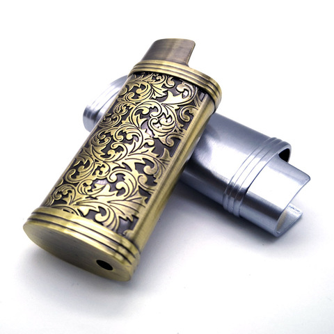 Metal Armor Gas Lighter Shell Arabesque Hollow carving J5/J3/J8 Lighter Case General Plastic Body Protection Lighter cover ► Photo 1/6