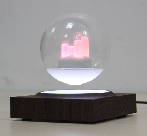 Magnetic Levitation Floating 3 inch glass globe Rotated with Seven Color Night Light Festival Christmas Gift Home  Desk ► Photo 1/5