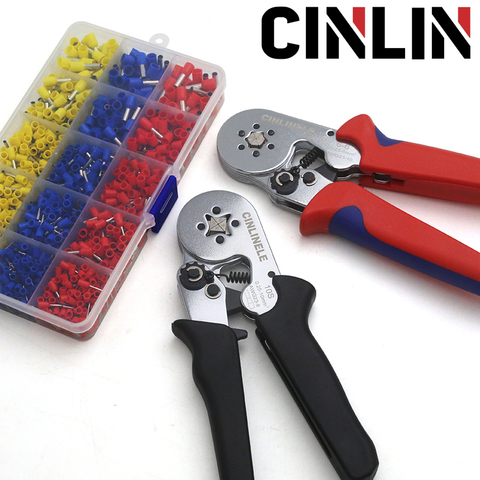 Crimping Pliers & Terminals Set Tube Bootlace VE&TE Terminals Hand Tools Electrician Crimper HSC8 6-4 6-6 ► Photo 1/6