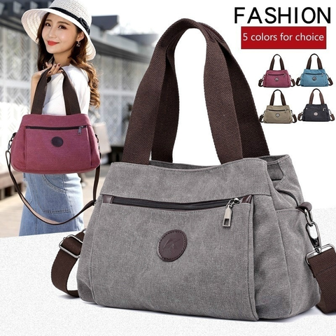 Women's Canvas Bag Handbags Shoulder Bags Messenger Bags Crossbody Bags Tote Large Capacity Work Bags bags for women ► Photo 1/6