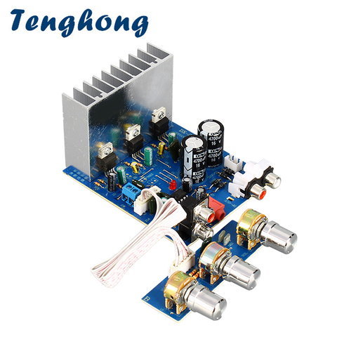 Tenghong TDA2030 Subwoofer Amplifier Board 15W*2+30W 2.1 Sound Amplifier Power Audio Amplificador Dual AC12V-15V Stereo AMP ► Photo 1/6