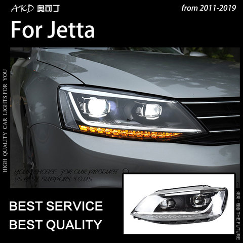 AKD Car Styling Head Lamp for VW Jetta Mk6 LED Headlight 2011-2022 R8 Design Headlights Drl Hid Bi Xenon Auto Accessories ► Photo 1/6