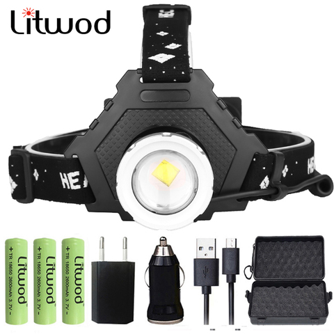 Power Bank Head Lamp Headlamp Headlight Battery New Xhp70.2 Led Bulbs 3* 18650 Litwod /xhp50.2 Zoom In / Out Lithium Ion ► Photo 1/6