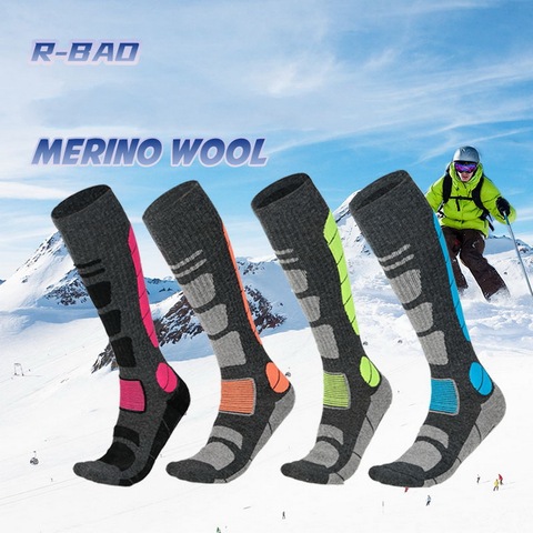 1 Pair Merino Wool Thermal Socks Men Women Winter Long Warm Compression Socks For Ski Hiking Snowboarding Climbing Sports Socks ► Photo 1/6