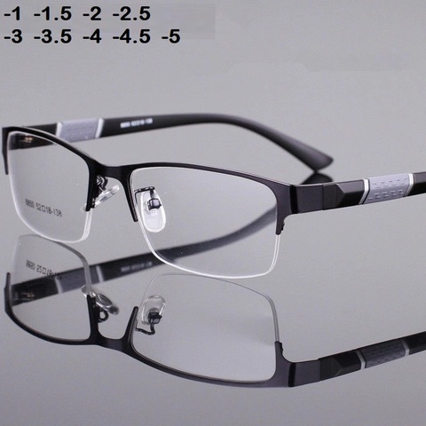 -1 -1.5 -2 -2.5 -3 -3.5 -4 -4.5  Myopia Glasses Men Retro Metal Frame Square Students Myopia Glasses Frame For Women 2022 ► Photo 1/6