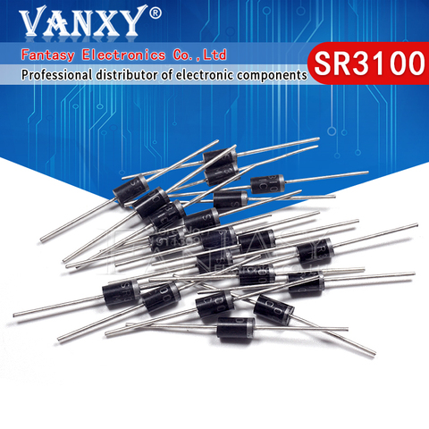 20PCS SR3100 SB3100 DO-41 Schottky Diode 3A 100V ► Photo 1/6