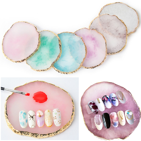 Ring Earrings Display Tray Jewelry Display Plate Resin Storage Painted palette Tray Necklace Creative Decoration Organizer ► Photo 1/6