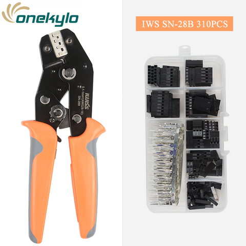 IWISS SN-28B 310pcs Dupont crimping pliers  Wire Jumper Pin Header Connector Housing Kit Male/Female Crimp Pins Terminals set ► Photo 1/6