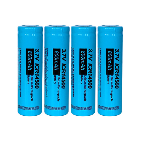 4PCS PKCELL ICR 14500 battery 3.7v 800mah AA li-ion battery 14500 lithium rechargeable batteries for led flashlight ► Photo 1/4