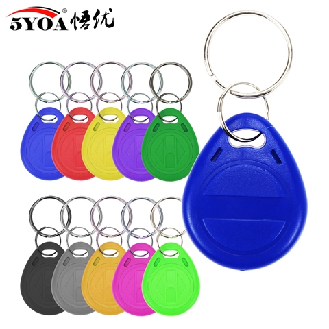 10pcs Read Only RFID 125 khz EM4100 Key Tag Keyfobs Ring Chip Keytab TK4100 Tags 125khz ► Photo 1/6