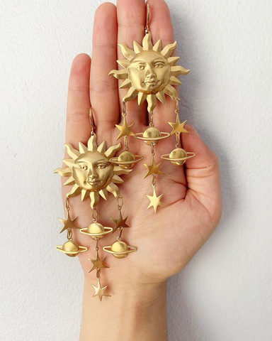 Sun Star Celestial Earrings Outspace Gift ► Photo 1/2