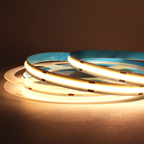 RA 90 FCOB LED Strip 5mm 8mm 10mm Width Warm Nature Cold White Color Flexible 12V 24V COB LED Tape Bar Light CRI 90 ► Photo 1/6