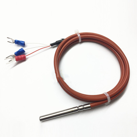 Waterproof Pt1000 temperature sensor silicone wire shield cable ► Photo 1/3