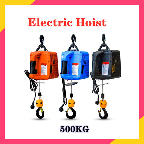 500KG Electric hoist  Portable Electric Winch electric steel wire rope lifting hoist  220V/110V ► Photo 1/6