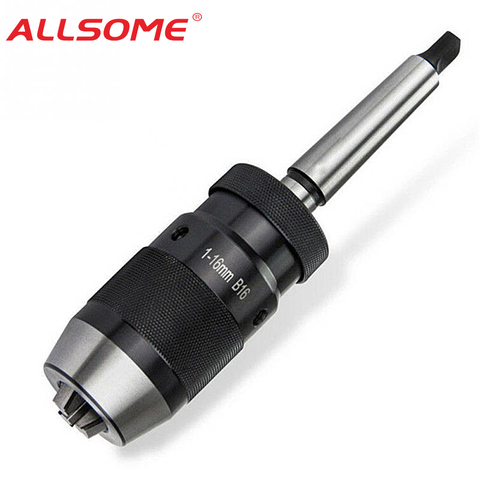 ALLSOME Keyless B16 1-16mm Lathe Drill Chuck MT2-B16 Arbor Self Tightening Drill Chuck HT2942 ► Photo 1/6