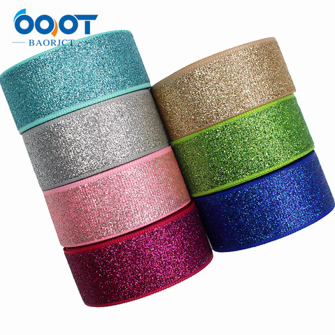 OOOT BAORJCT G-18522-255,22MM 10yards Glitter Ribbons Thermal Transfer Printed Grosgrain Wedding Accessories DIY Materials ► Photo 1/6