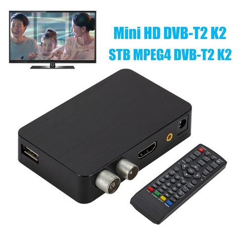 Mini HD DVB-T2 K2 H.264 Receiver TV Set-top Box HD 1080P Set-top Box Portable STB MPEG4 3D Digital USB 2.0 for PVR TIMESHIFT ► Photo 1/6
