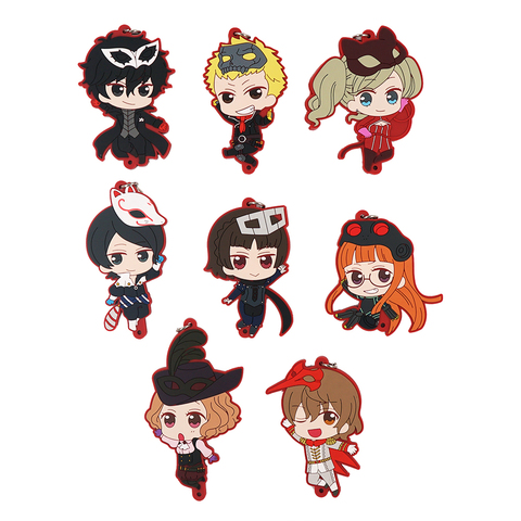 Persona 5 Anime P5 Joker Futaba Sakura Ryuji Sakamoto Anne Takamaki Goro Akechi Yusuke Kitagawa Strap Rubber Keychain ► Photo 1/1