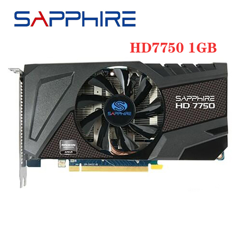 Used SAPPHIRE Radeon HD 7750 1GB Video Cards GPU For AMD HD7750 1GB GDDR5 Graphics Screen Cards Desktop Computer PC Gaming ► Photo 1/6