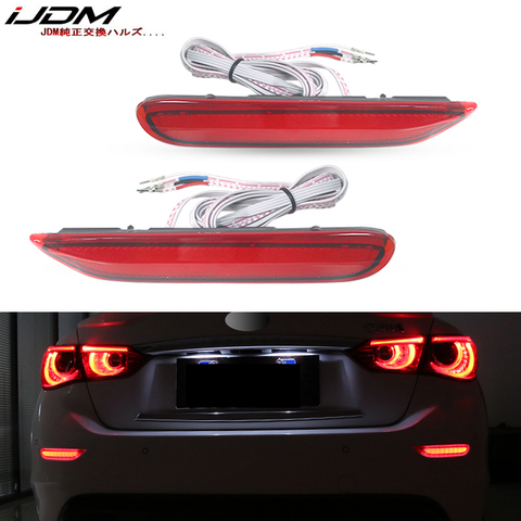 iJDM LED Bumper Reflector Lights For Infiniti Q50 QX56 QX60 QX80 Nissan Pathfinder Rogue Function as Tail, Brake & Rear Fog Lamp ► Photo 1/6