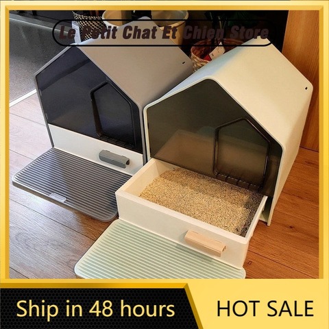 NEW Fully Enclosed Cat Litter Box Drawer Type Cats Toilet Deodorizing Kitten Bedpans Anti-splash for cat under 10kg Pet Supplies ► Photo 1/6