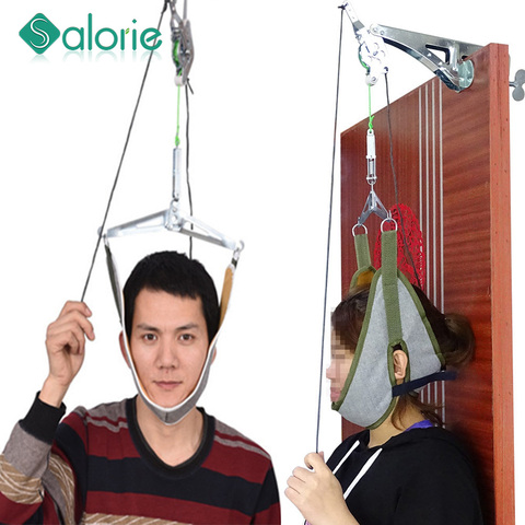 SALORIE Neck Massager Door Hanging Cervical Neck Traction Device Adjustable Head Cervical Spine Massage Relaxing Stretcher Tools ► Photo 1/6