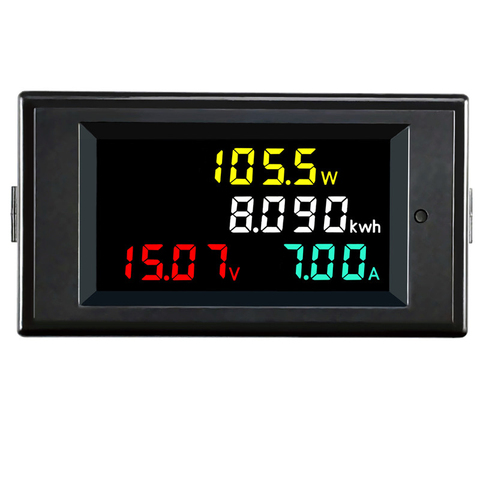 4 in 1 DC Voltmeter Ammeter Power Energy Meter DC 7.0-20.0V/DC 14.0-600.0 V 0.01-100A HD Color Screen 180 Degrees Flawless LED ► Photo 1/6