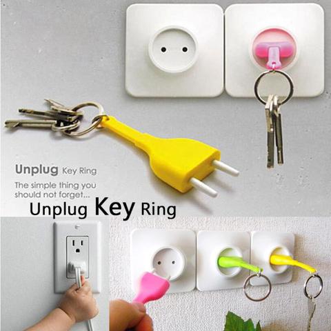 1set New Unplug key ring Key chain Rack key Hook key Hanger storage Key Holder housekeeper valentine's day birthday gift LW0288 ► Photo 1/6