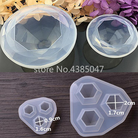 1PC Diamond Transparent Dried Flower Decorative UV Resin Mold Liquid Silicone Molds for Making Jewelry Handcraft Pendant Tools ► Photo 1/5