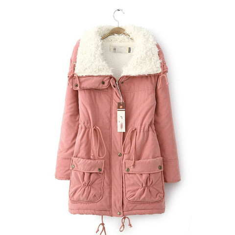 Winter Parka Women Cotton Coat 2022 Warm Jacket Pink Plus Size Top Korean Fashion Clothing Autumn Coats Black Outwear JD667 ► Photo 1/6