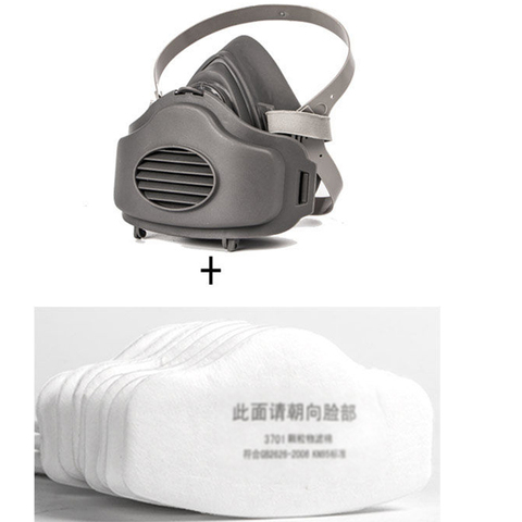 Half Face Mask Filter Cotton Socket Protective Face Mouth Mask Anti-Dust Spray paint Dust Mask Particulate Respirator ► Photo 1/6