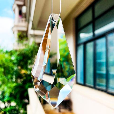 75MM Diamond Faceted CRYSTAL Prism Lamp Chandelier Decor Cut Glass Pendant DIY SunCatcher Glass Art Hanging Decor Arrow Lance ► Photo 1/6
