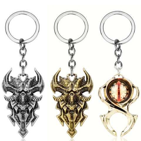 Game Jewelry Diablo 3 Keychain Watchmen Guardian Horadrim's Amulet Keyring Key Chains Metal Alloy Key Ring Bag Car Key Holder ► Photo 1/6