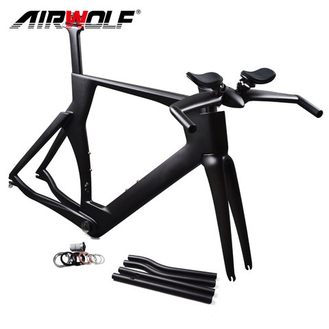 OEM Carbon triathlon bikes TT frame 700C light carbon TT frameset accept customized painting high end carbon TT bike frame ► Photo 1/6