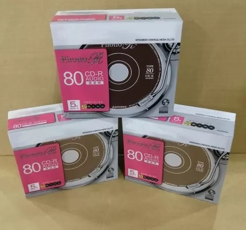 Wholesale Boxed 5 Color Pcs Brand 80 Minutes Professional Music Audio-CD Blank Discs ► Photo 1/1